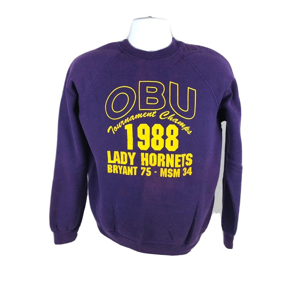 OBU Tourn Champ Vintage 1988 Sweatshirt Large Bryant Hornets Arkansas Basketball